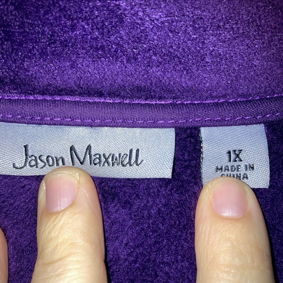 Purple Sherpa Zip Up Jacket - Picture 4 of 6